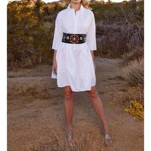 NEW OOLALA dolce bubble shirt dress in white